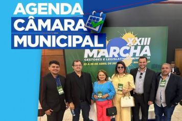 XXIII MARCHA DOS VEREADORES DO BRASIL. O evento reúne vereadores de todo o Brasil, na oportunidade, os vereadores Gelson Fernandes, Vilmar Araújo, Maria Helena  e a Presidente da câmara Jessica Queiroga foram em busca de qualificação profissional e melhor