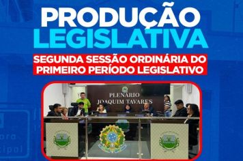 Produção legislativa da 2ª Sessão Ordinária de 2024.