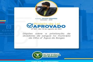 Priorização de Doadores de Sangue no Município de Olho D'água do Borges/RN.